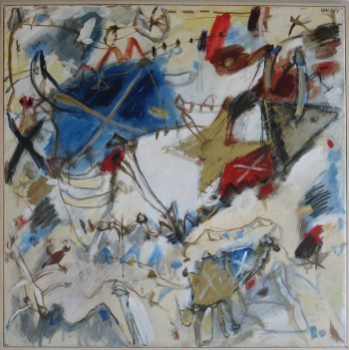 Named contemporary work « Tôle Carnaval 2 », Made by G. VAN RUY