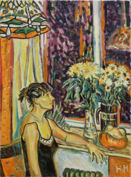 Named contemporary work « Self-portrait with a window », Made by NAROLINA NATALIA