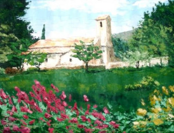 Named contemporary work « Chapelle - Vaugines - Lubéron - Vaucluse - Provence Alpes Côte d?Azur - France - Réf: 114Fg », Made by ABERIUS