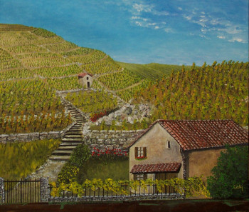 Named contemporary work « Coteaux Ardèchois », Made by CATY