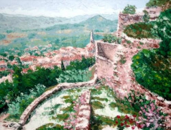 Named contemporary work « Ruines Village - St Saturnin lès Apt - Lubéron - Vaucluse - Provence Alpes Côte d?Azur - France - Réf: 121Fg », Made by ABERIUS