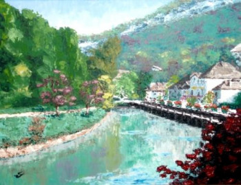 Named contemporary work « Canal de Savière - Chanaz - Savoie - Rhône Alpes - France Réf: 127Fg », Made by ABERIUS