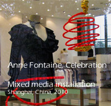 Named contemporary work « ANNE FONTAINE CELEBRATION INSTALLATION BY NATHALIE DUJMOVIC », Made by NATHALIE ARIZONA DUEL