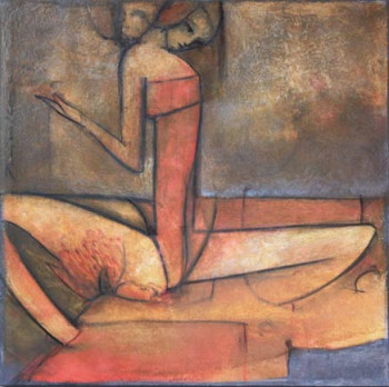 Named contemporary work « Duo », Made by PERSILLON