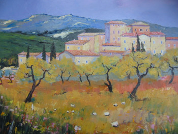Named contemporary work « alpes de haute provence », Made by ALAIN COJAN