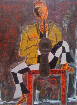 Named contemporary work « Saxophoniste », Made by WALTER CIANDRINI