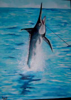 Named contemporary work « Marlin a la ligne », Made by AMARELY
