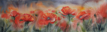 Named contemporary work « Les coquelicots », Made by WILLIET