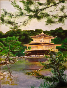 Contemporary work named « Le Pavillon d'Or, Kyoto (Japon) », Created by BONNEAU-MARRON