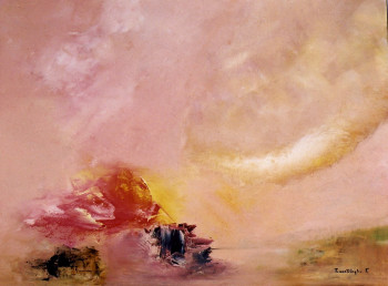 Named contemporary work « Voyage en rose », Made by TCHARTILOGLOU FRANCOISE