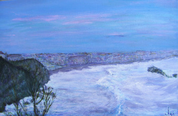 Named contemporary work « En soirée, Biarritz », Made by NADIA VIGUIER