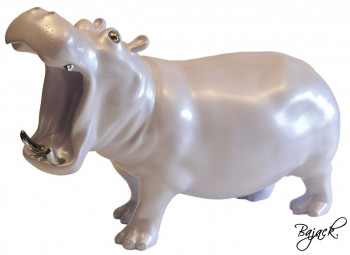 Named contemporary work « The Hippo&#8217;s Grace ! - Taille L - Parme Irisé », Made by BAJACK