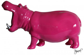 Named contemporary work « The Hippo&#8217;s Grace ! - Taille M - Pink », Made by BAJACK