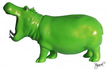 Named contemporary work « The Hippo&#8217;s Grace ! - Taille M - Green », Made by BAJACK