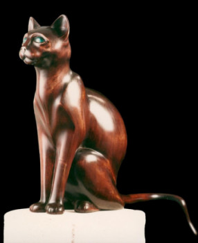 Named contemporary work « Chat Egyptien », Made by PASCAL FOURATIER