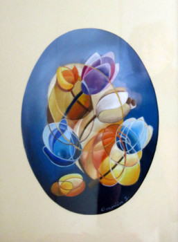 Named contemporary work « Tulipes », Made by GENEVIEVE S.