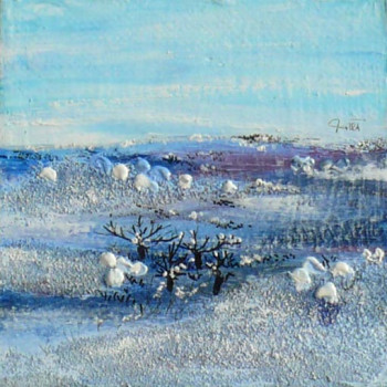 Named contemporary work « Neige bleue 6 », Made by JEAN-MICHEL GARES