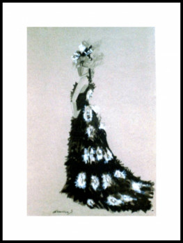 Named contemporary work « silhouette à la belle robe », Made by GENEVIEVE S.