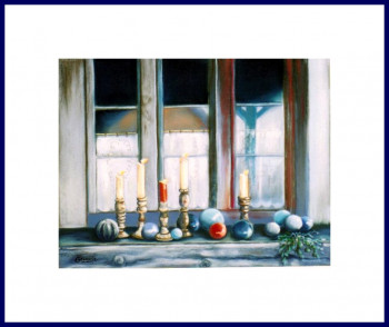 Named contemporary work « ambiance festive », Made by GENEVIEVE S.