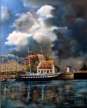 Named contemporary work « Le bêlème à Honfleur », Made by GENEVIEVE S.