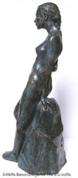 Named contemporary work « Jeune fille à la natte », Made by ARLETTE RENAUDIN