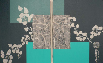 Named contemporary work « Fleurs argentées », Made by MARVAL