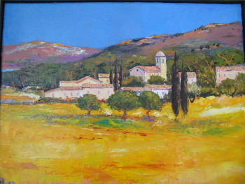 Named contemporary work « A flanc de montagne », Made by ALAIN COJAN