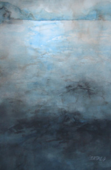 Named contemporary work « Lac Bleu », Made by DOMINIC-SEVESTRE