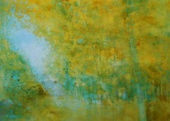 Named contemporary work « Arbre Jaune », Made by DOMINIC-SEVESTRE