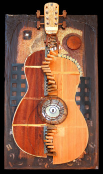 Named contemporary work « guitare spirale », Made by FRED BINET