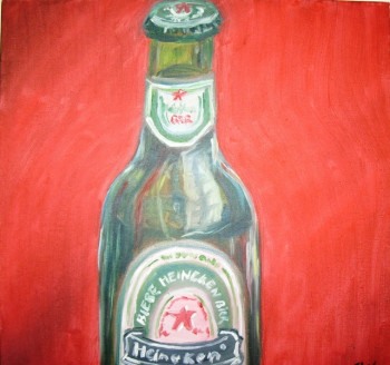 Named contemporary work « Heineken bottle », Made by ERIC WARE