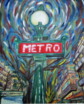 Named contemporary work « Metro Paris », Made by ERIC WARE