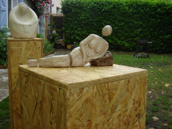 Named contemporary work « femme marbrée », Made by PHILIPPE FERNANDES