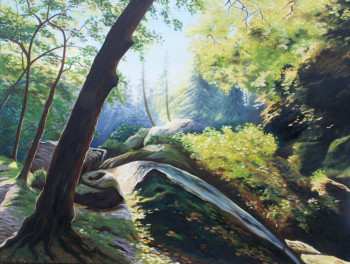 Named contemporary work « L'appel de la forêt », Made by NELLY SIMON