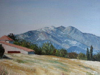Named contemporary work « le Canigou », Made by NELLY SIMON