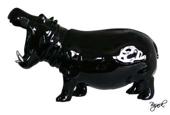 Named contemporary work « The Hippo&#8217;s Grace ! - Taille M - Noir Intense », Made by BAJACK