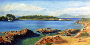 Named contemporary work « l'ile du petit Goua », Made by JULIA COLLETTO