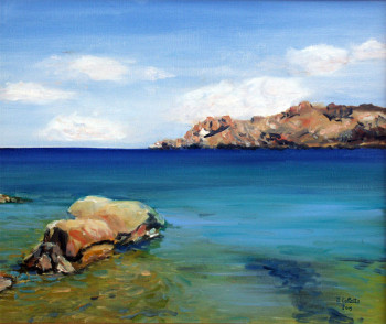 Named contemporary work « Nos plages de Saint-Tropez », Made by JULIA COLLETTO