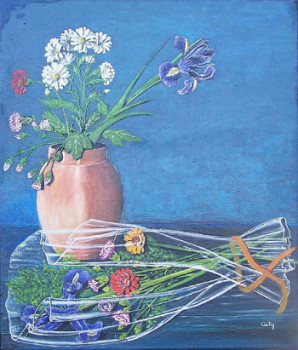 Named contemporary work « Bouquet en Préparation », Made by CATY