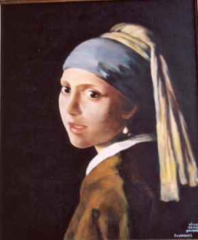 Contemporary work named « d'après VERMEER », Created by ALICE DENAT-BOURGADE