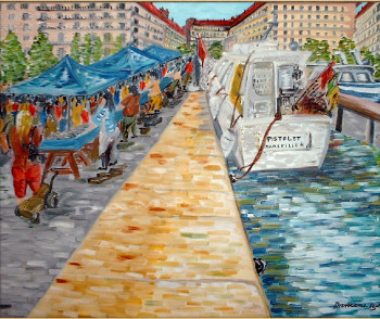 Named contemporary work « Le vieux port de Marseille ! », Made by DAMANE