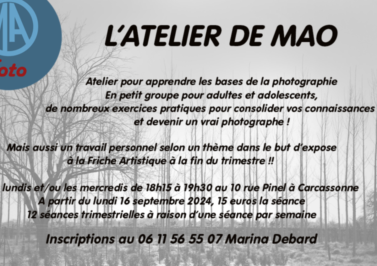 ATELIER PHOTO sur le site d’ARTactif