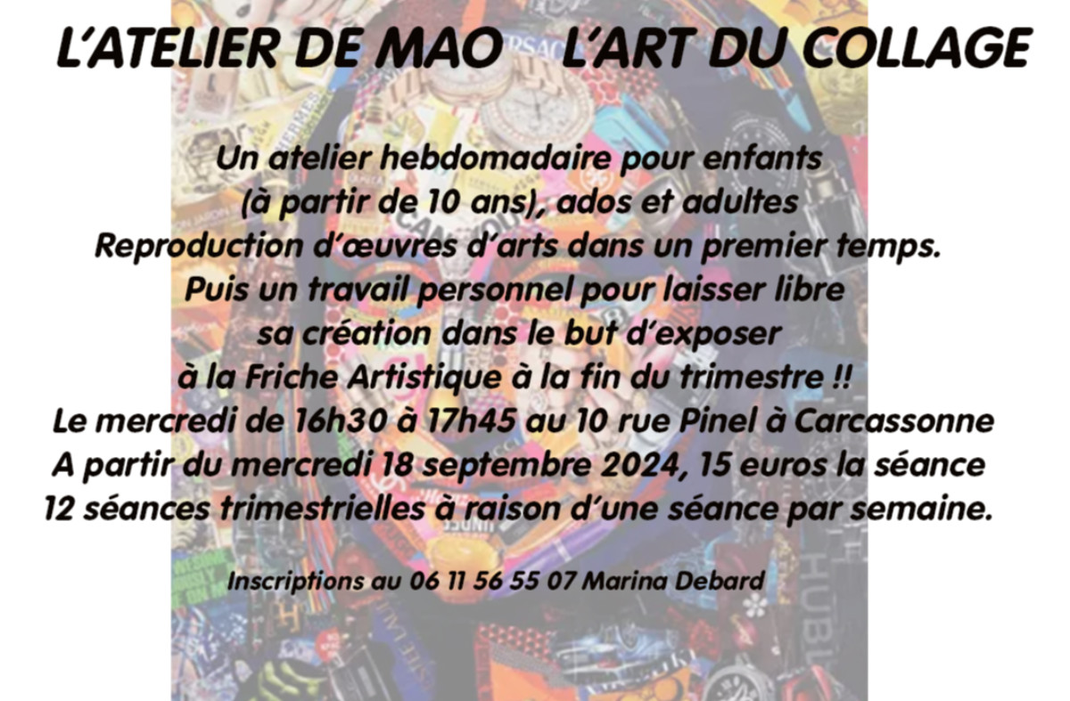 PAINTING/COLLAGE WORKSHOP sur le site d’ARTactif