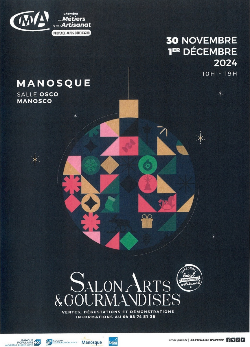 ARTS AND DELICACIES FAIR - MANOSQUE (04) sur le site d’ARTactif