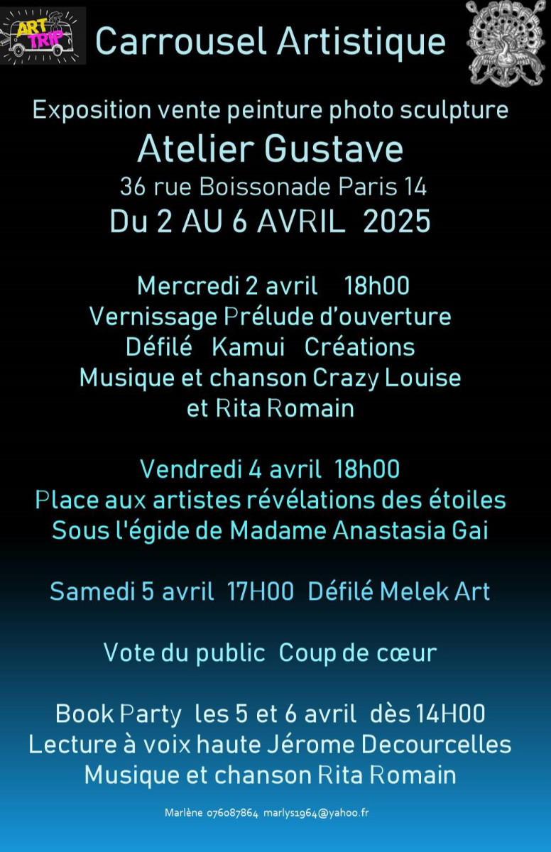 ARTISTIC CAROUSEL EXHIBITION SALE PAINTING PHOTO SCULPTURE sur le site d’ARTactif