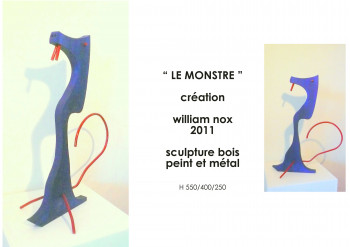 Named contemporary work « le monstre », Made by WILLIAM-NOX