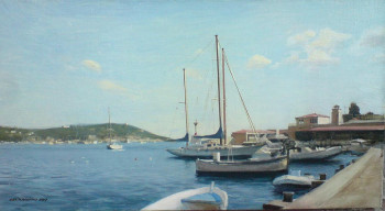 Named contemporary work « Vue sur Saint-Jean-Cap-Ferrat », Made by YARRI