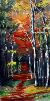 Named contemporary work « Chemin forestier », Made by SYVE