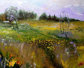 Named contemporary work « Paysage berrichon », Made by RAOUL RIBOT