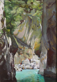 Named contemporary work « Lumière au fond des gorges », Made by MARCEL DUMAS